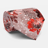 赤いバーガンディの花。 ネクタイ (ロール)
