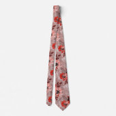 赤いバーガンディの花。 ネクタイ (裏面)