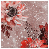 赤いバーガンディの花。 ファブリック (クローズアップ)