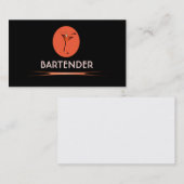 赤いバーテンダーロゴの名刺 名刺 (正面/裏面)