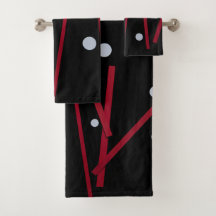 赤いバー、白いドット