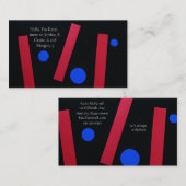 赤いバー、青い丸ママ 名刺 (正面/裏面)