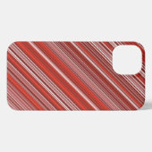 赤いパターストライプンの多くのカラフルiPhoneケース iPhoneケース (裏面横)