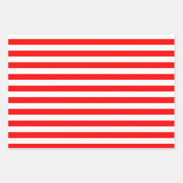 赤いパターンの折り返し紙シートセット ラッピングペーパーシート