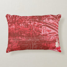 赤いパターン（の模様が）あるhを織り鮮やか込んだ織物