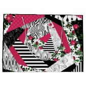 赤いパッチワーク人気がある、パッチワーク装飾用クッション ラージペーパーバッグ (裏面)