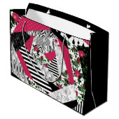 赤いパッチワーク人気がある、パッチワーク装飾用クッション ラージペーパーバッグ (裏面アングル)