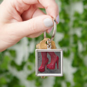 赤いパテント・レザーのハイヒールKeychain キーホルダー (手)
