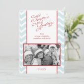 赤いパファンシーターンのクリスマス写真 シーズンカード (スタンド正面)