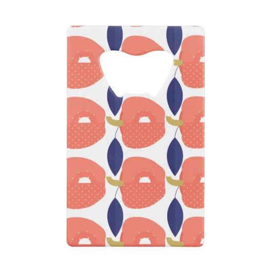 赤いパプリカ：スパイスインスパイアシームレス。 クレジットカード栓抜き (正面)