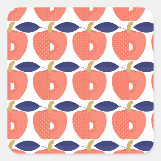 赤いパプリカ:スパイスインスパイアシームレス。 スクエアシール (正面)