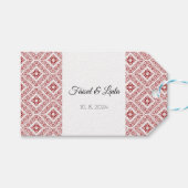 赤いパレスチナのタトレーズのオリジナルプリント ギフトタグ (正面(横))