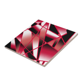 赤いパワー透視投影グラデーション塗り潰しアート タイル