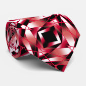 赤いパワー透視投影グラデーション塗り潰しアート ネクタイ (ロール)