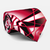 赤いパワー透視投影グラデーション塗り潰しアート ネクタイ (ロール)