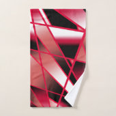 赤いパワー透視投影グラデーション塗り潰しアート バスタオルセット (ハンドタオル)