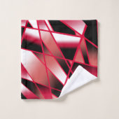 赤いパワー透視投影グラデーション塗り潰しアート バスタオルセット (ウォッシュタオル)