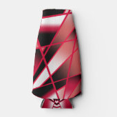 赤いパワー透視投影グラデーション塗り潰しアート ボトルクーラー (正面)