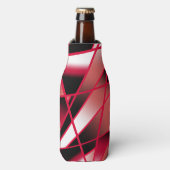 赤いパワー透視投影グラデーション塗り潰しアート ボトルクーラー (ボトル正面)