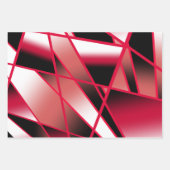 赤いパワー透視投影グラデーション塗り潰しアート ラッピングペーパーシート (正面2)