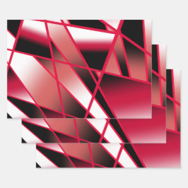 赤いパワー透視投影グラデーション塗り潰しアート ラッピングペーパーシート