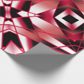 赤いパワー透視投影グラデーション塗り潰しアート ラッピングペーパー (角)