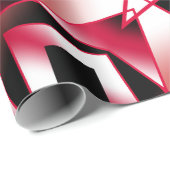 赤いパワー透視投影グラデーション塗り潰しアート ラッピングペーパー (ロールコーナー)