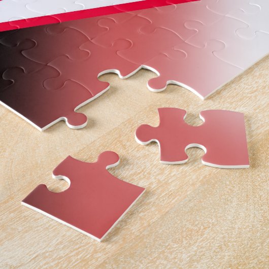 赤いパワー透視投影グラデーション塗り潰しスケッチ ジグソーパズル (側面)