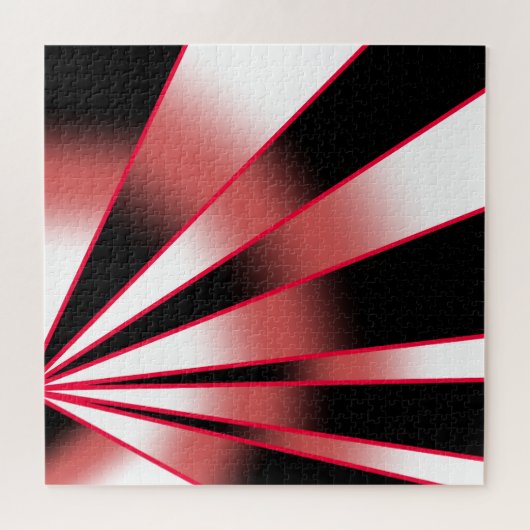 赤いパワー透視投影グラデーション塗り潰しスケッチ ジグソーパズル (横)