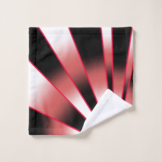 赤いパワー透視投影グラデーション塗り潰しスケッチ バスタオルセット (ウォッシュタオル)