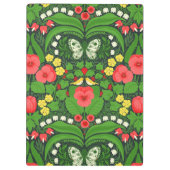 赤いパンジーと鳥と蝶 クリップボード (裏面)