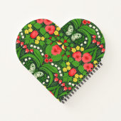 赤いパンジーと鳥と蝶 ノートブック (裏面)