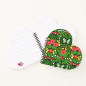 赤いパンジーと鳥と蝶 ノートブック (内部)