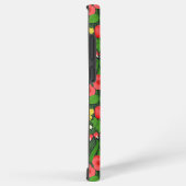 赤いパンジーと鳥と蝶 SAMSUNG GALAXYケース (右側面)