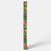 赤いパンジーと鳥と蝶 SAMSUNG GALAXYケース (左側面)