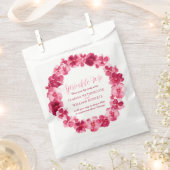 赤いパンジーの結婚水色の私の紙吹雪 フェイバーバッグ (クリップ留めされた状態)