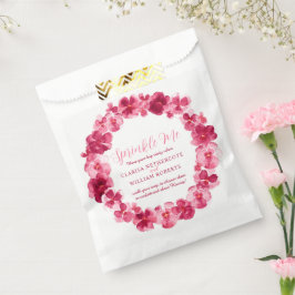 赤いパンジーの結婚水色の私の紙吹雪 フェイバーバッグ