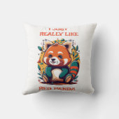 赤いパンダが大好き クッション (裏面)