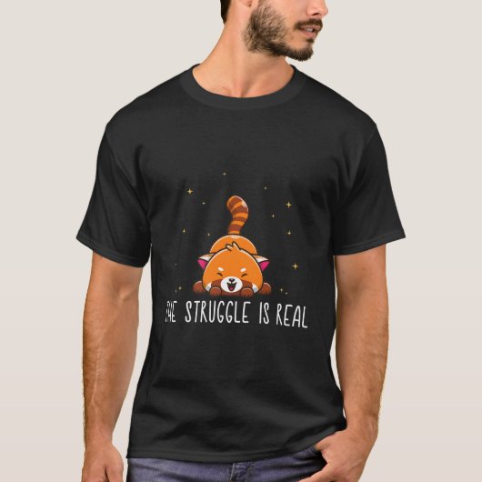 赤いパンダこの争いは実在赤いパンダだ Tシャツ (正面)