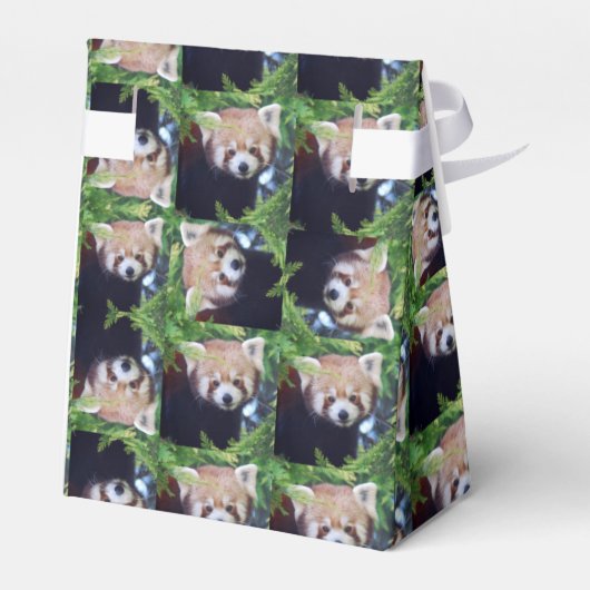 赤いパンダの模様 フェイバーボックス (裏面サイド)