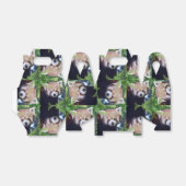 赤いパンダの模様 フェイバーボックス (折り畳みなし)