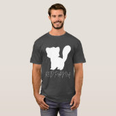 赤いパンダの白い影 Tシャツ (正面フル)