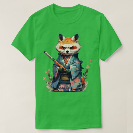 赤いパンダの道 Tシャツ (デザイン正面)