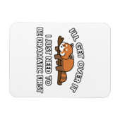 赤いパンダを乗り越える マグネット (横)