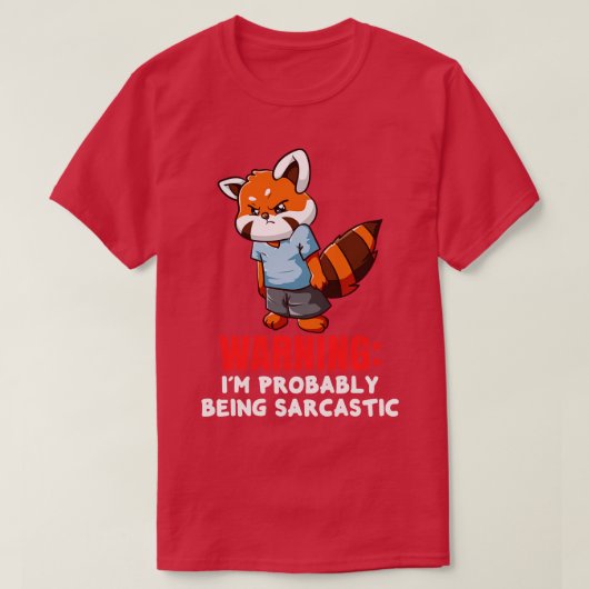 赤いパンダ愛好家1 Tシャツ (デザイン正面)