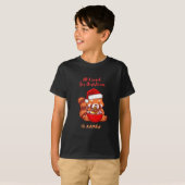 赤いパンダ:クリスマスに欲しいのはラーメンだけ Tシャツ (正面フル)