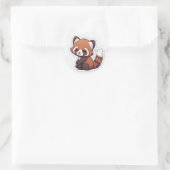 赤いパンダ ラウンドシール (バッグ)