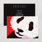 赤いパンダ 招待状 (正面/裏面)