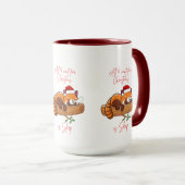 赤いパンダ:私がクリスマスに欲しいのは睡眠だけだ マグカップ (正面右)