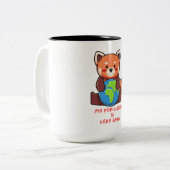 赤いパンダ:私の人口は非常に小さい。 ツートーンマグカップ (正面左)